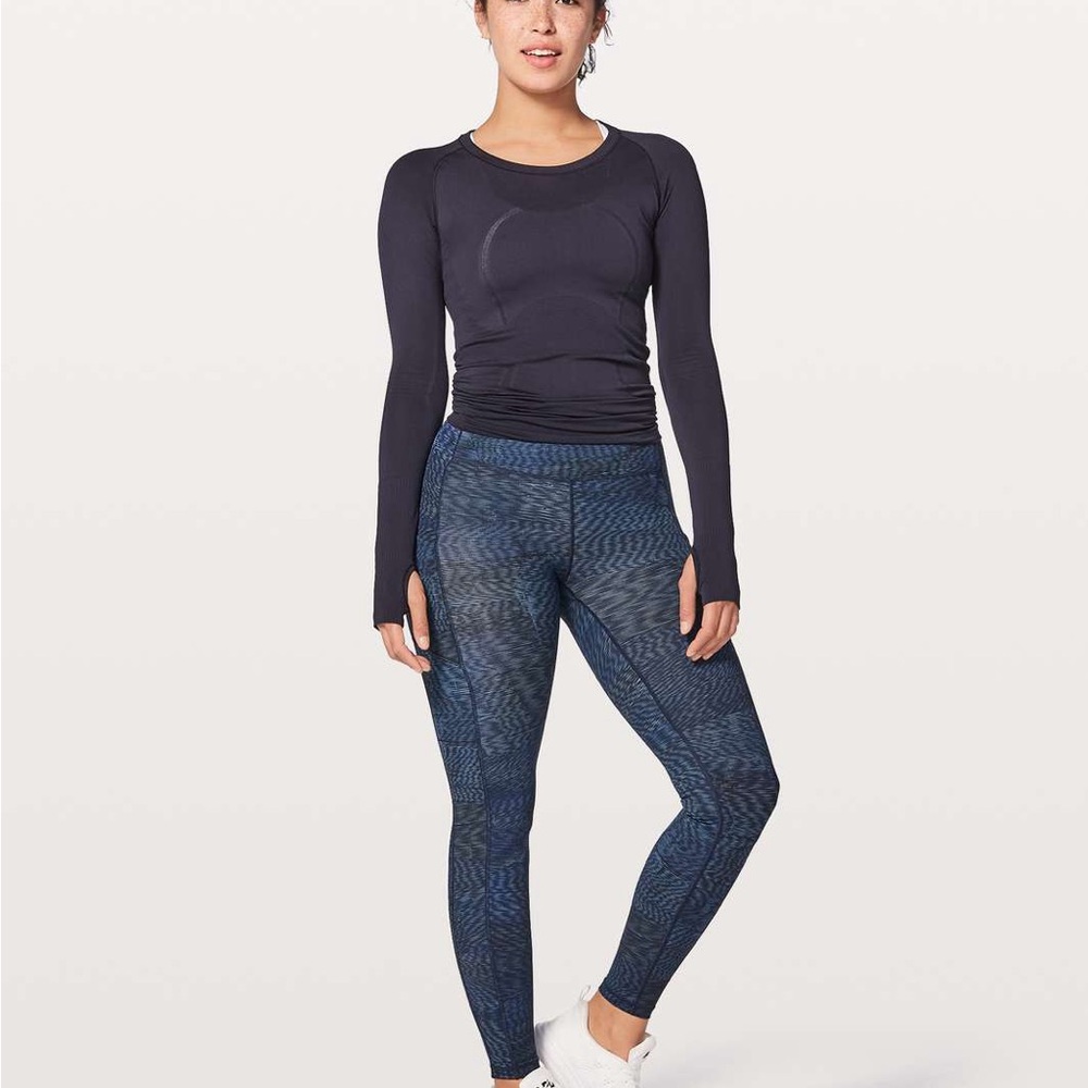 Lululemon Speed Up Tight - Linear Flux Battleship Multi